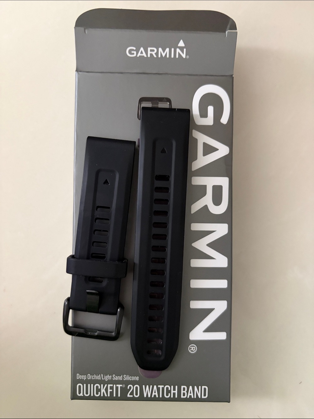Garmin Black Silicone QuickFit 20 Watch Band Like New